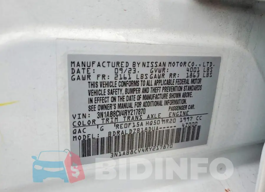 3N1AB8CV4RY217870 Photo# 12