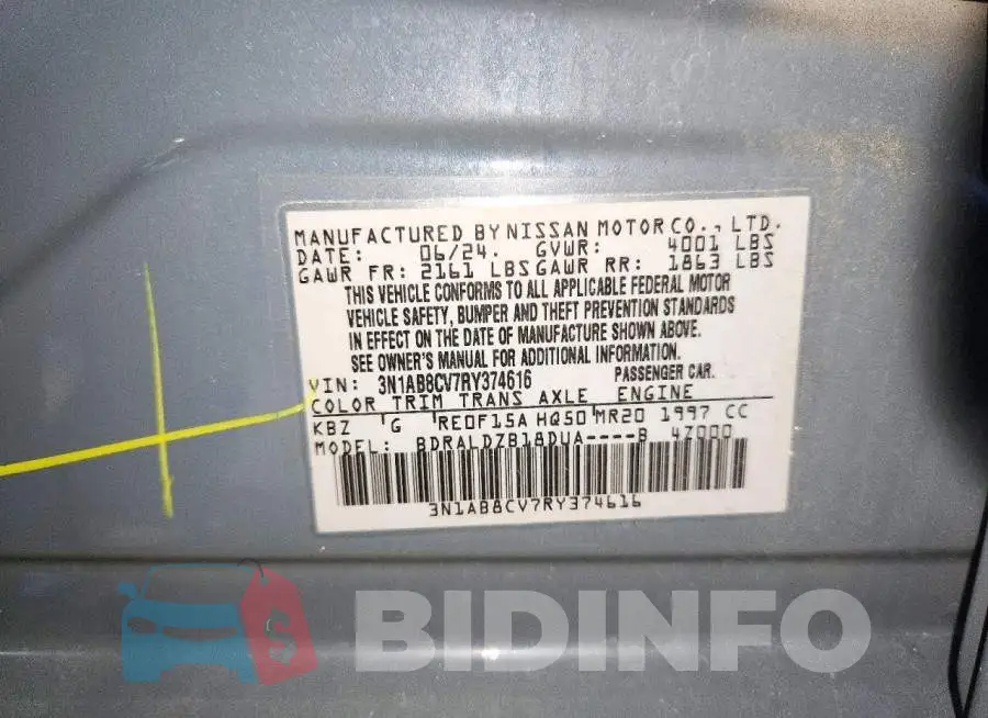 3N1AB8CV7RY374616 Photo# 12