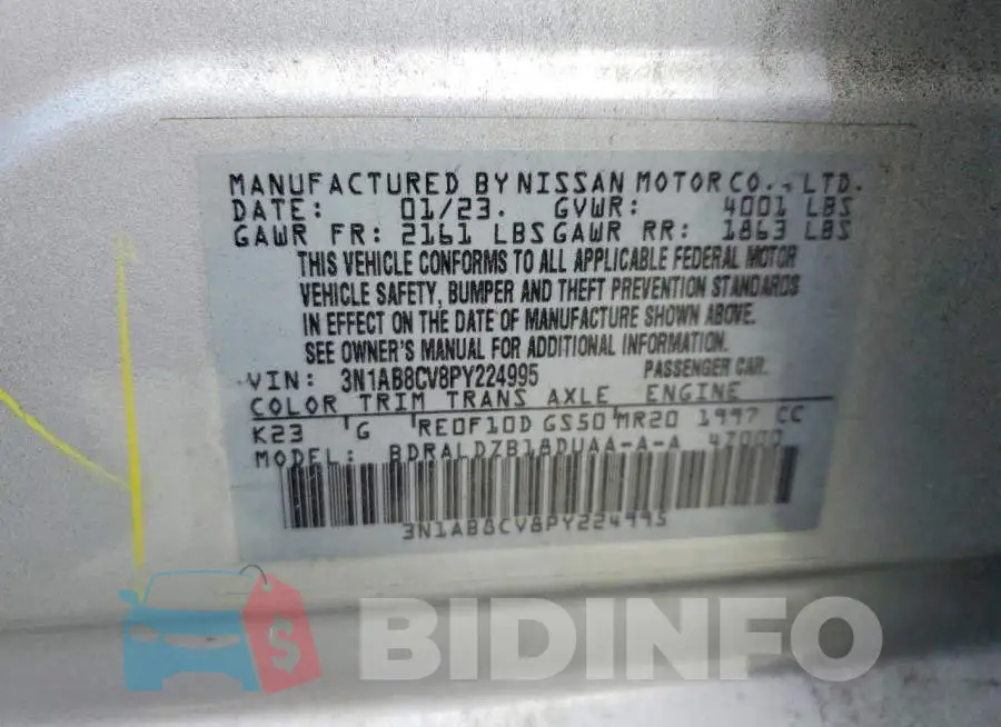 3N1AB8CV8PY224995 Photo# 13