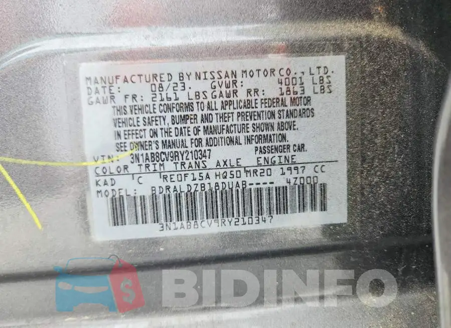 3N1AB8CV9RY210347 Photo# 12