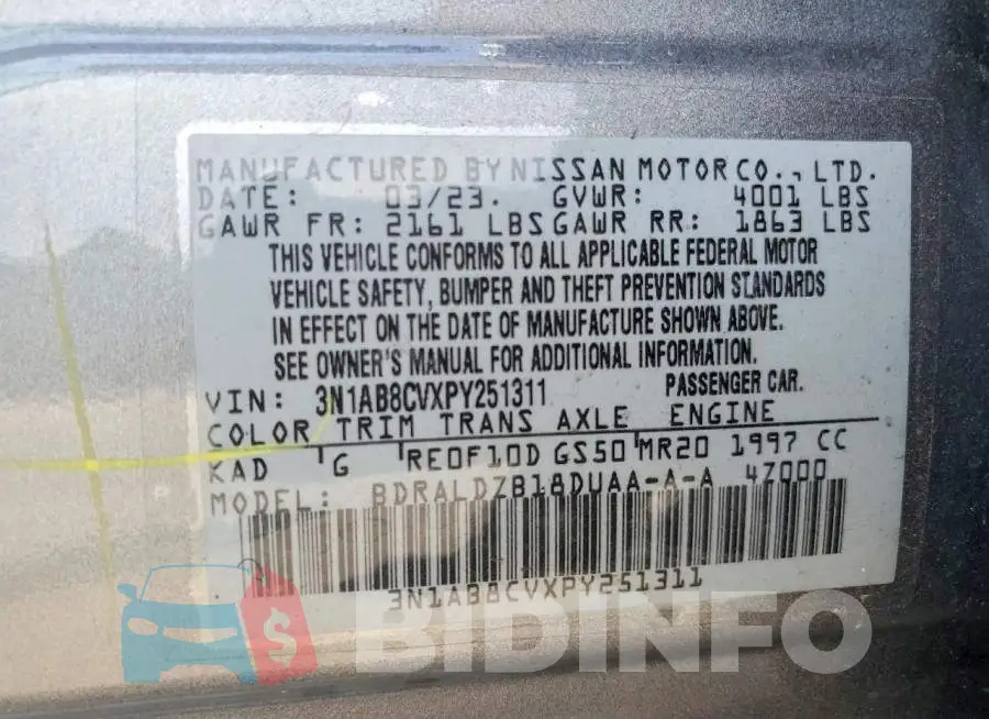 3N1AB8CVXPY251311 Photo# 12