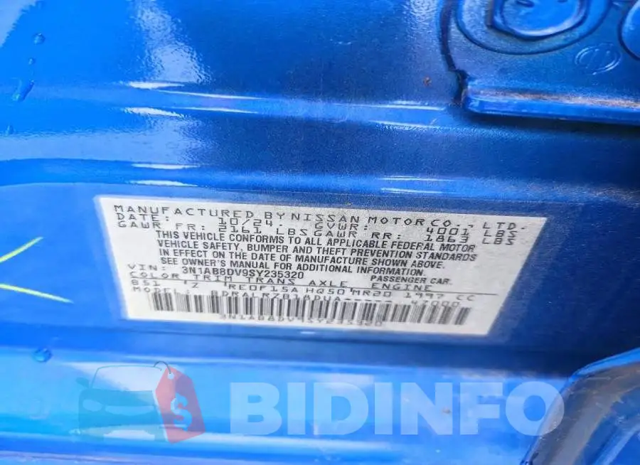 3N1AB8DV9SY235320 Photo# 12