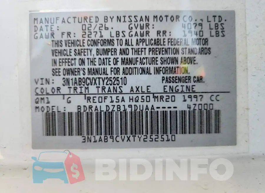 3N1AB9CVXTY252510 Photo# 12