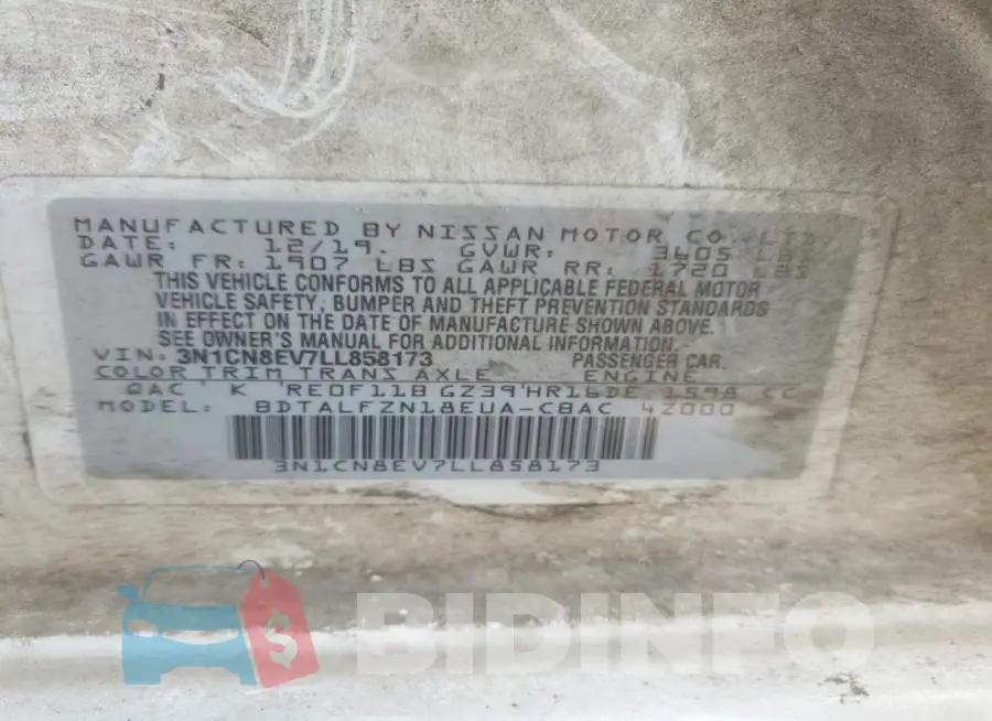 3N1CN8EV7LL858173 Photo# 12