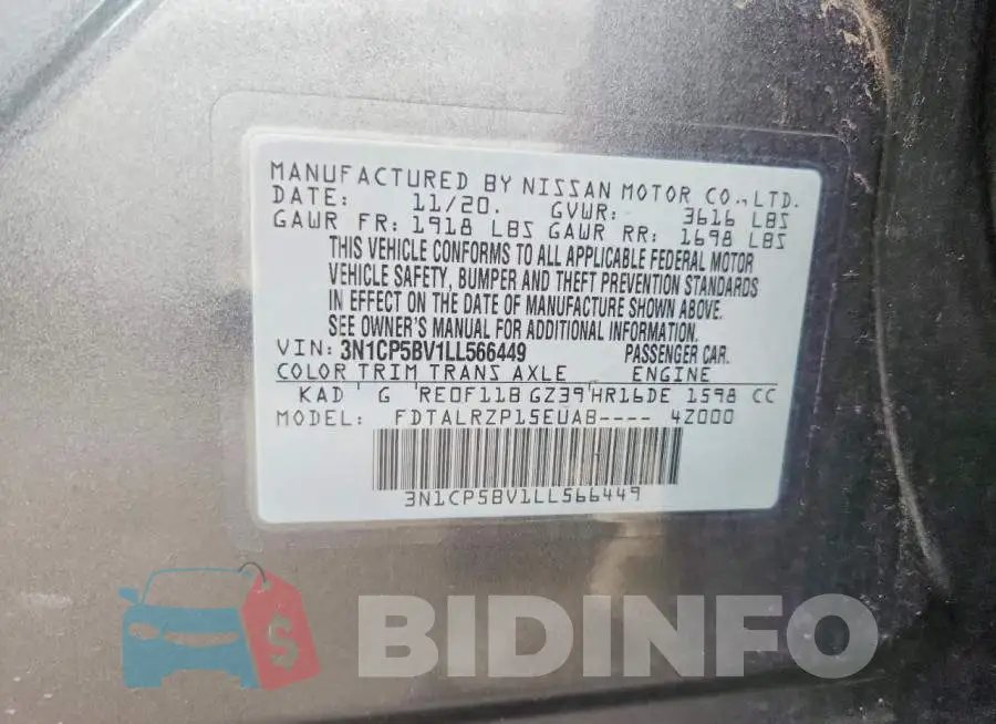 3N1CP5BV1LL566449 Photo# 13