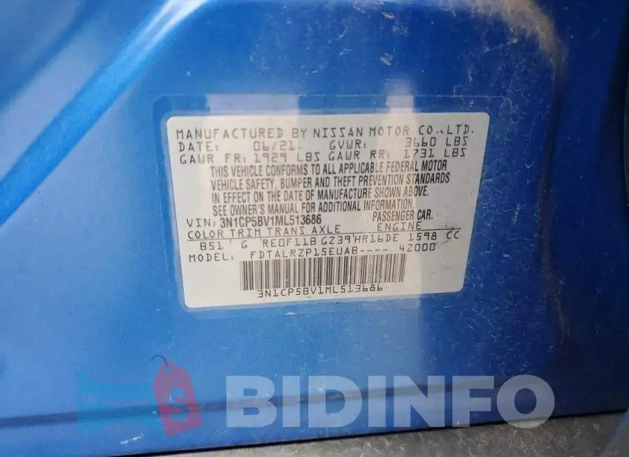 3N1CP5BV1ML513686 Photo# 13