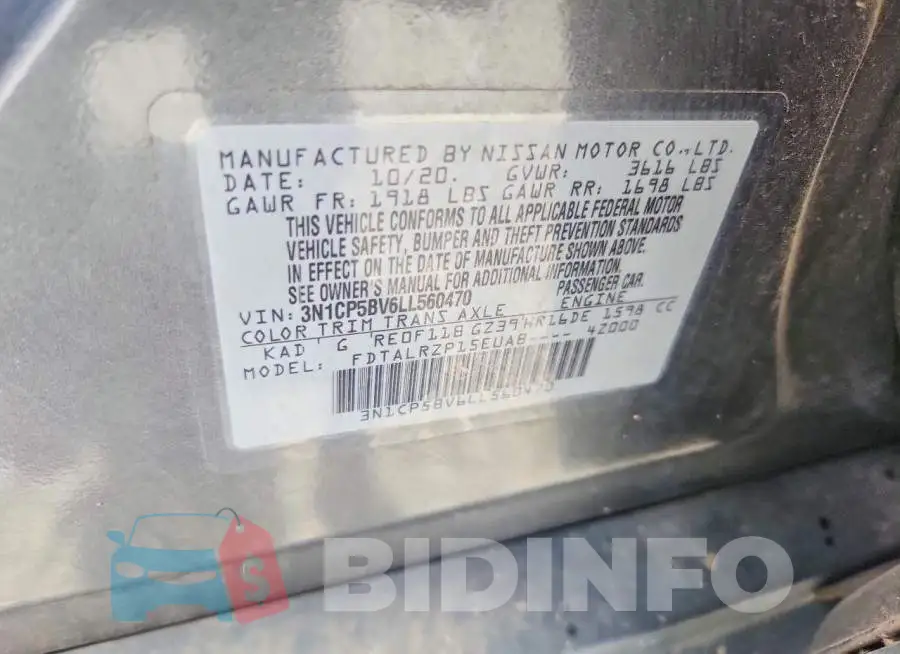 3N1CP5BV6LL560470 Photo# 13