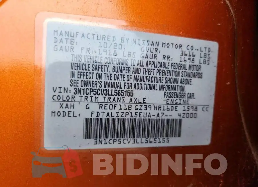 3N1CP5CV3LL565155 Photo# 13