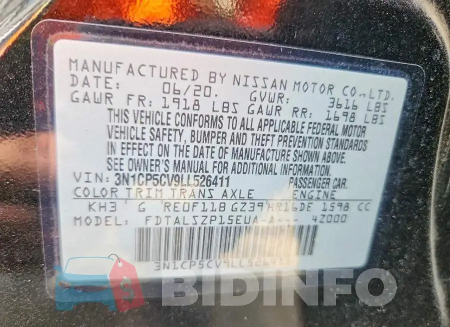 3N1CP5CV9LL526411 Photo# 14