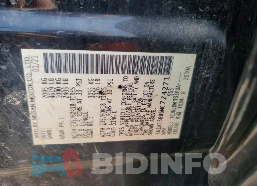 5N1AT3BB6MC724271 Photo# 14