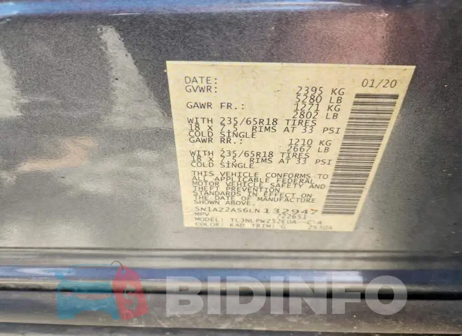 5N1AZ2AS6LN132947 Photo# 12