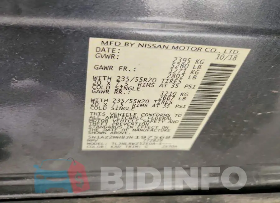 5N1AZ2MH8JN197568 Photo# 14