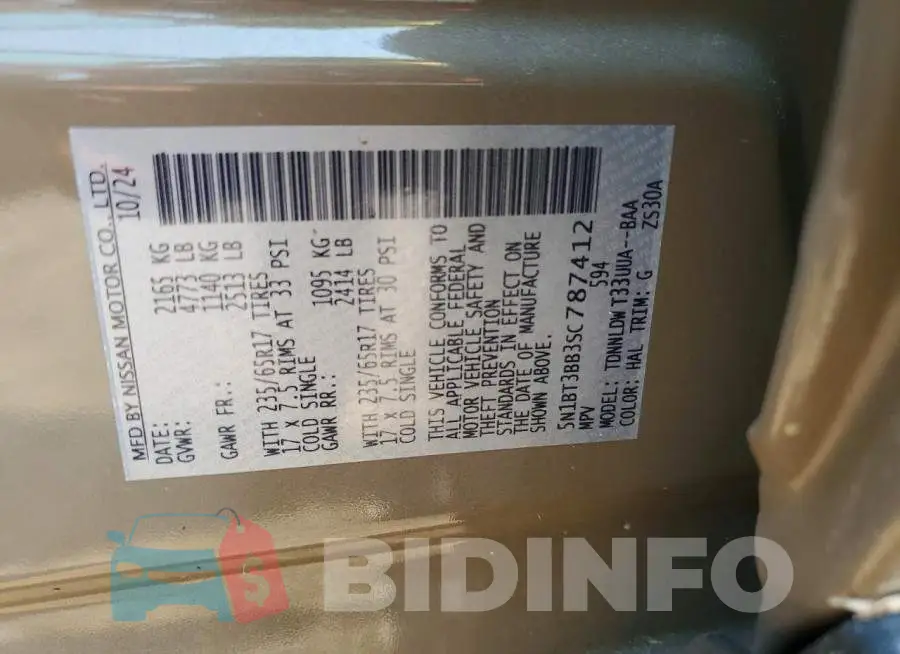 5N1BT3BB3SC787412 Photo# 12