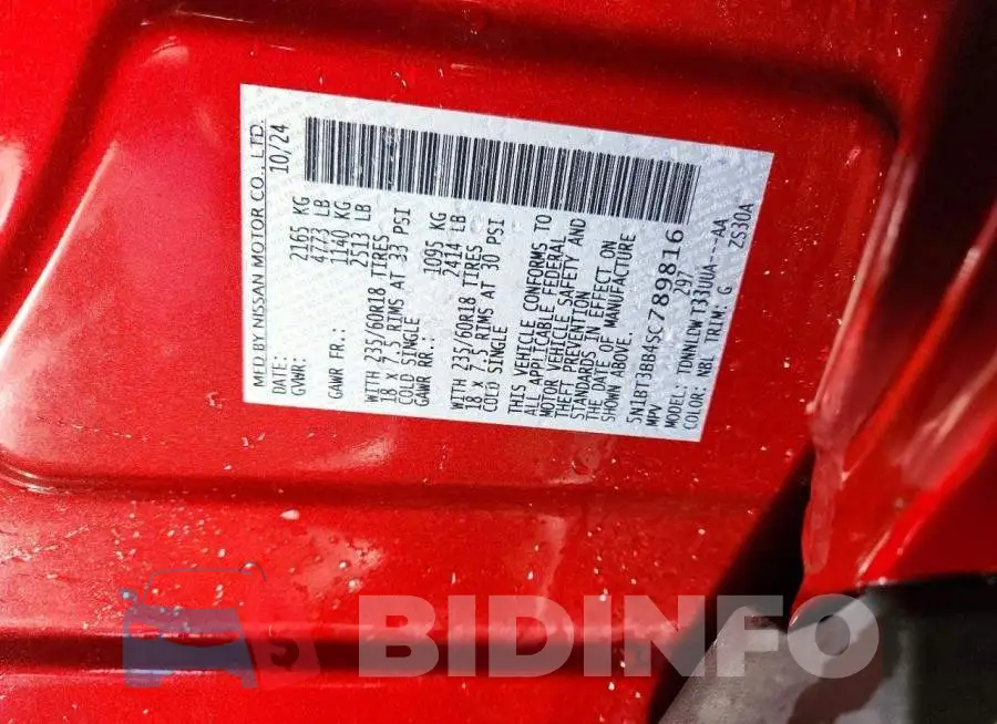 5N1BT3BB4SC789816 Photo# 13