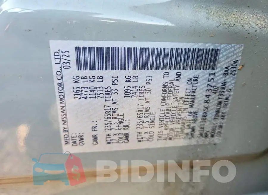 5N1BT3BBXSC843751 Photo# 14