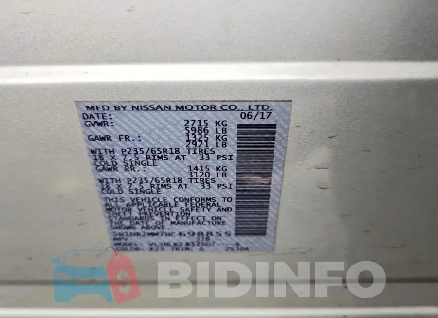 5N1DR2MM7HC698855 Photo# 14