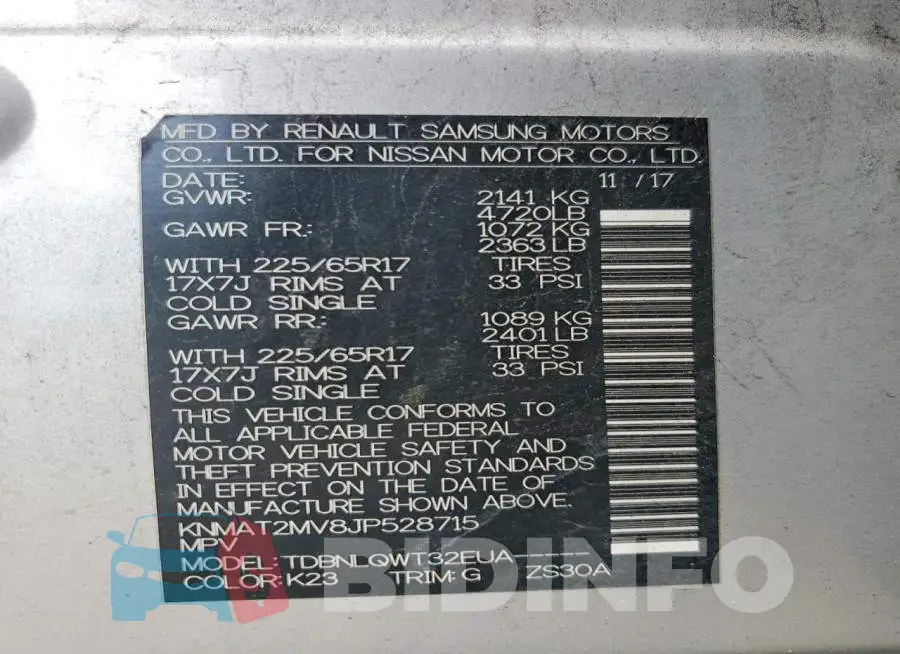 KNMAT2MV8JP528715 Photo# 14