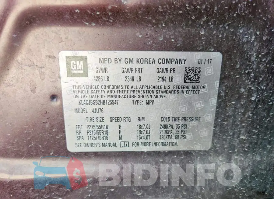 KL4CJBSB2HB125547 Photo# 13
