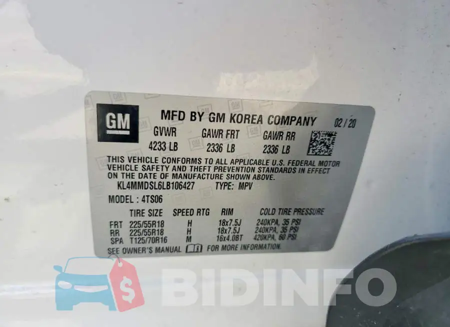 KL4MMDSL6LB106427 Photo# 13