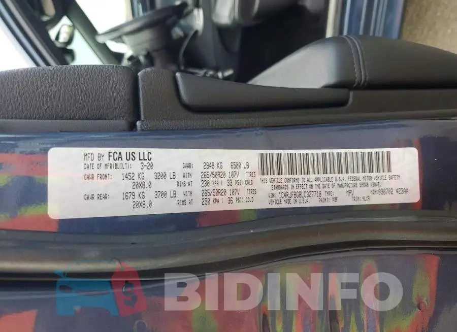 1C4RJFBG8LC327718 Photo# 14