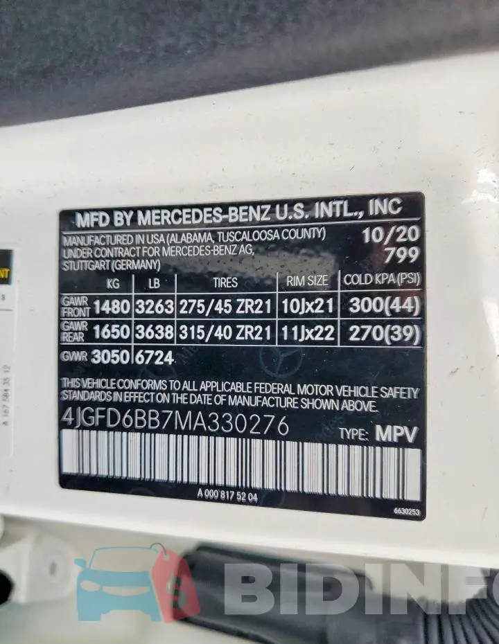 4JGFD6BB7MA330276 Photo# 13