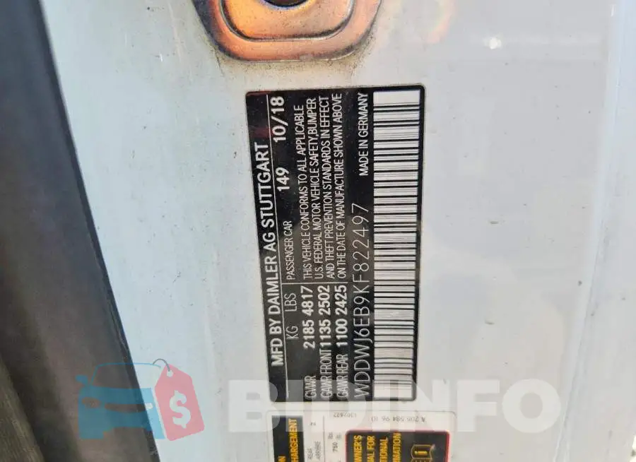 WDDWJ6EB9KF822497 Photo# 12