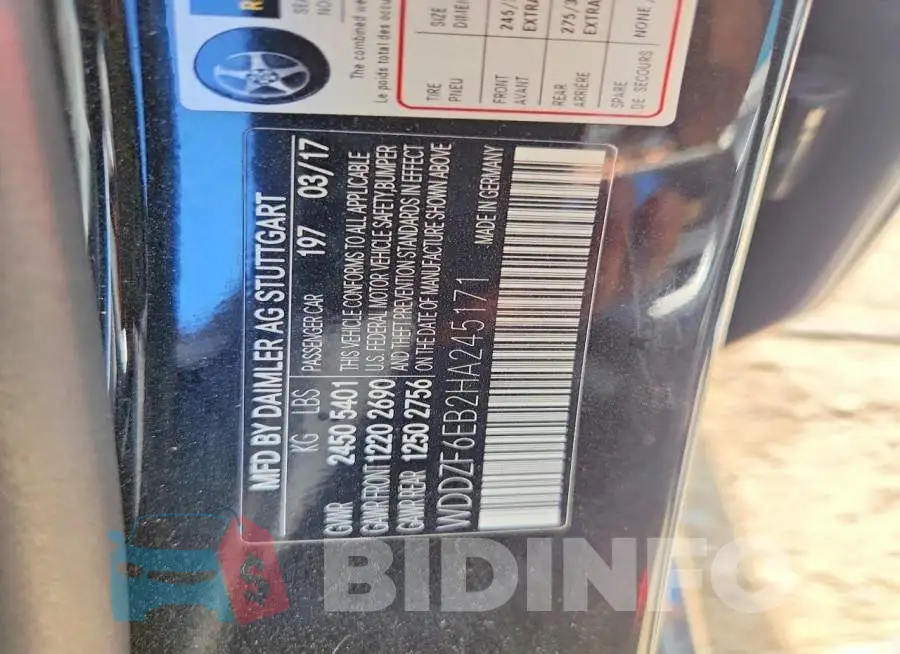 WDDZF6EB2HA245171 Photo# 12