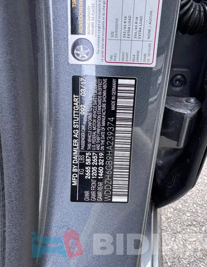 WDDZH6GB9HA239374 Photo# 13