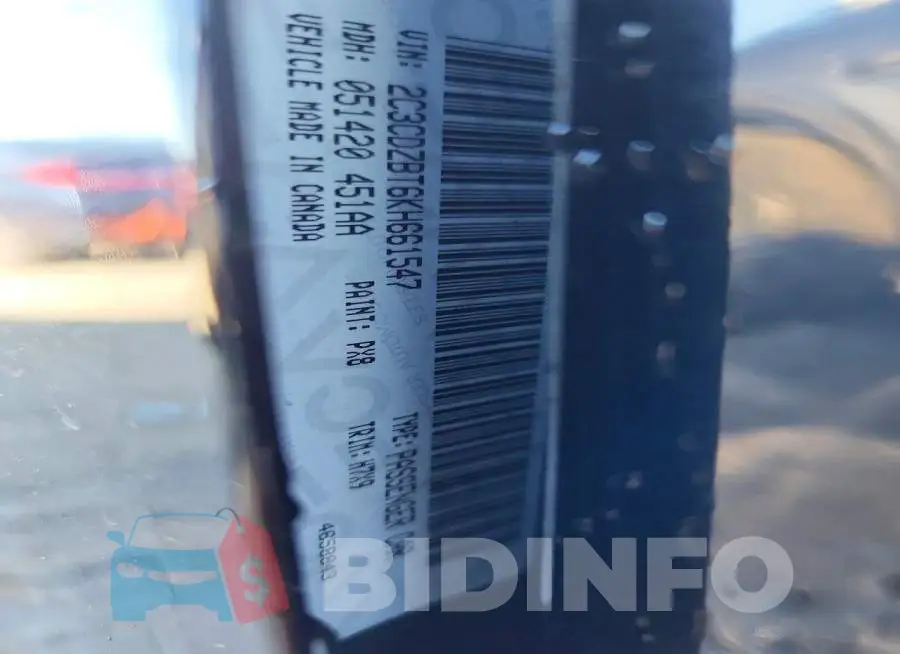 2C3CDZBT6KH661547 Photo# 13