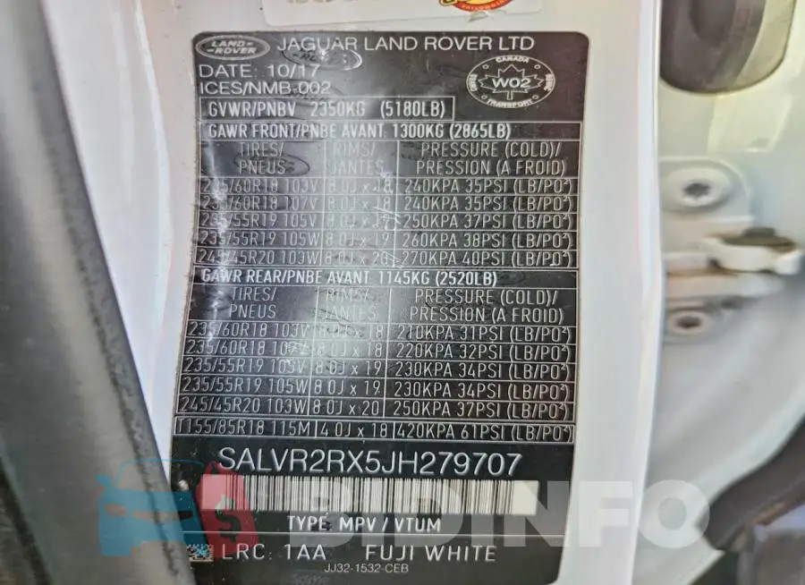 SALVR2RX5JH279707 Photo# 13