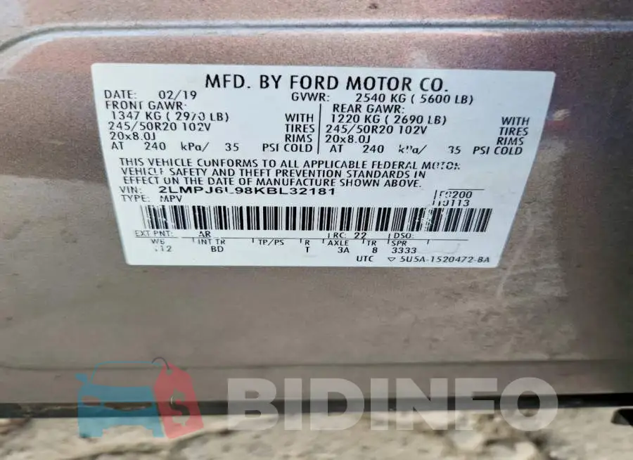 2LMPJ6L98KBL32181 Photo# 13