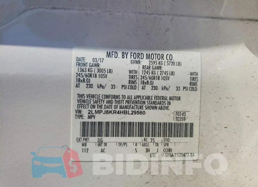 2LMPJ8KR4HBL29560 Photo# 12