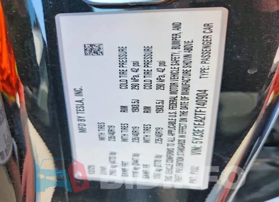 5YJ3E1EA2TF140904 Photo# 11