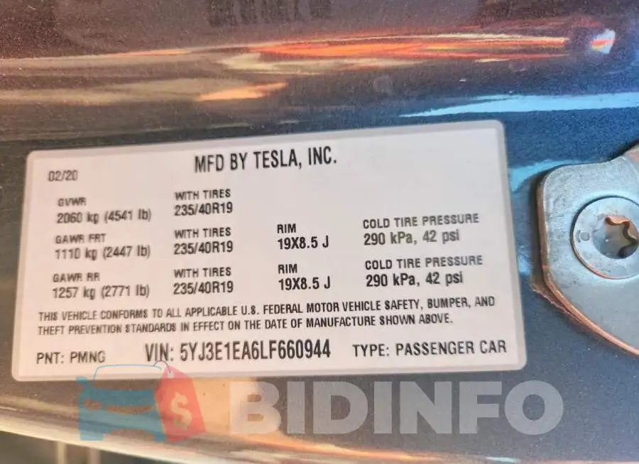 5YJ3E1EA6LF660944 Photo# 12