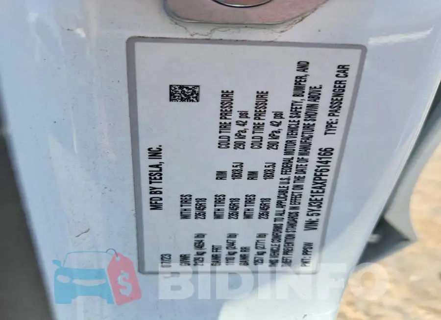 5YJ3E1EAXPF614166 Photo# 12