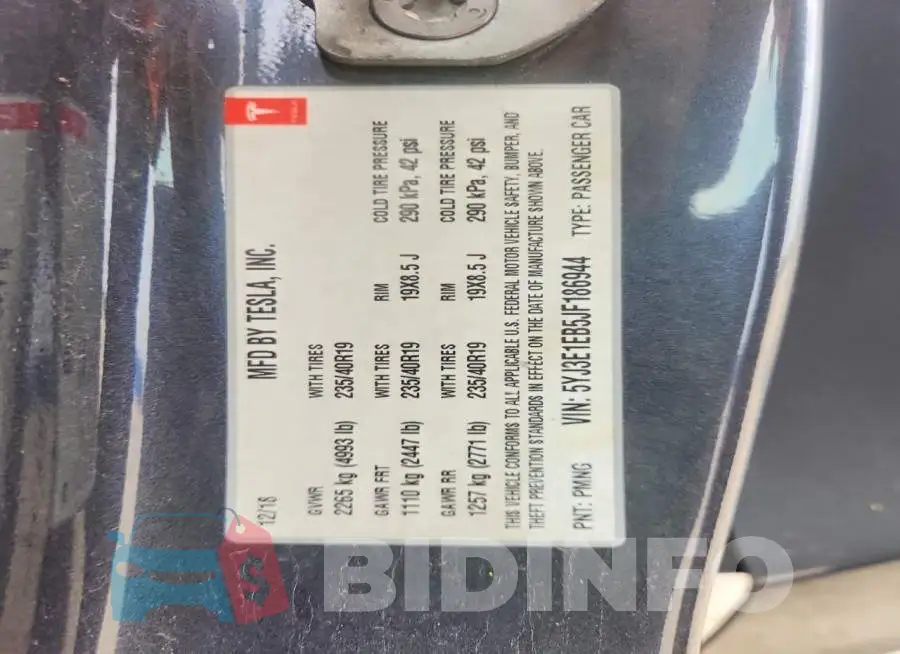 5YJ3E1EB5JF186944 Photo# 12