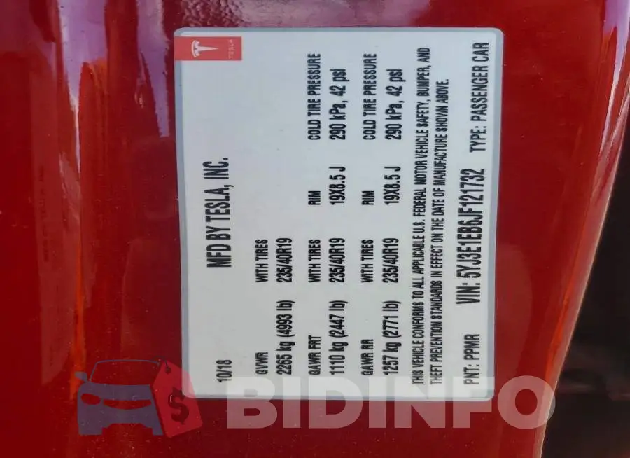 5YJ3E1EB6JF121732 Photo# 12