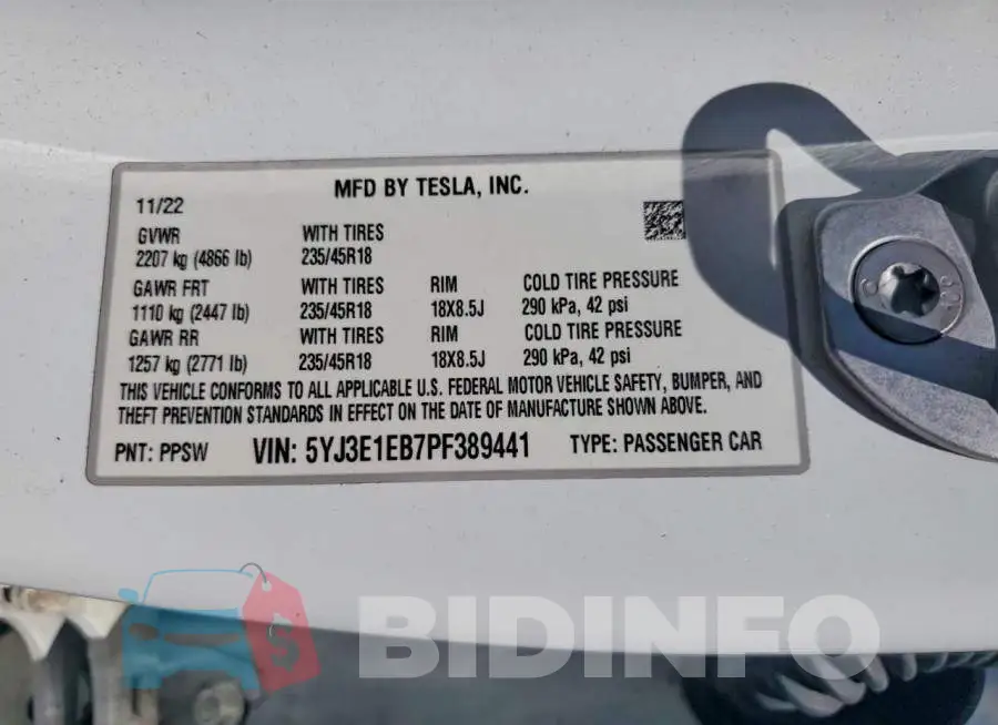 5YJ3E1EB7PF389441 Photo# 13