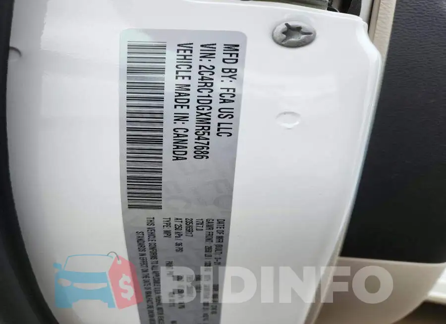2C4RC1DGXMR547686 Photo# 13