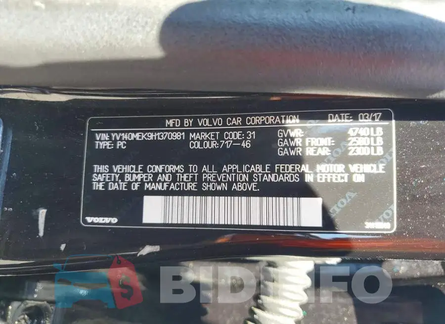 YV140MEK9H1370981 Photo# 12