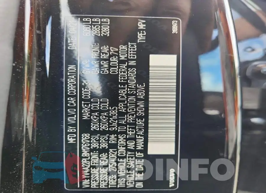 YV4A22PL8M1761768 Photo# 14