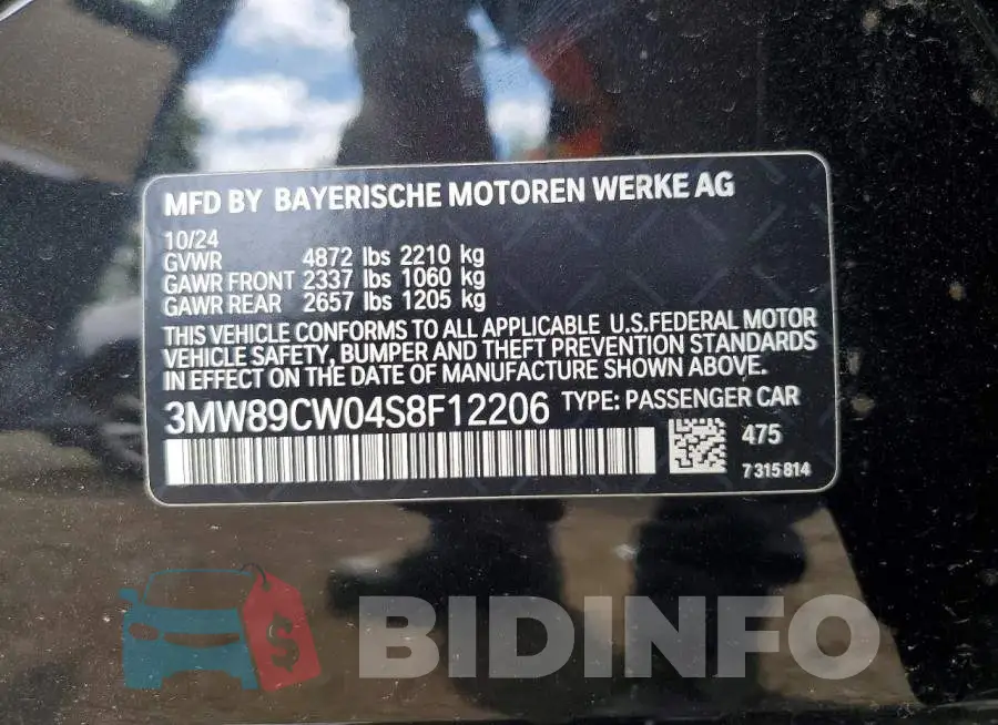 3MW89CW04S8F12206 Photo# 12