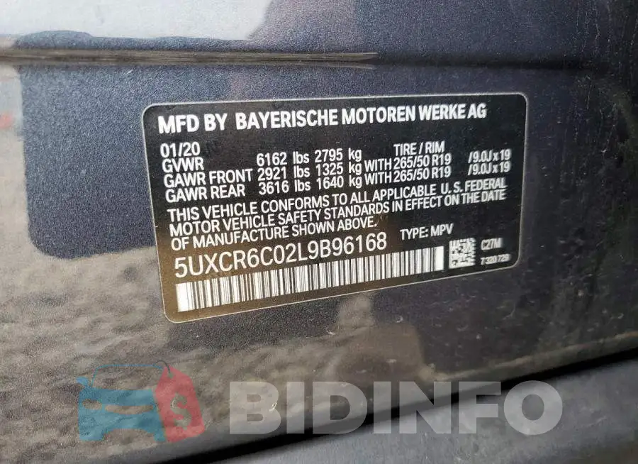 5UXCR6C02L9B96168 Photo# 14