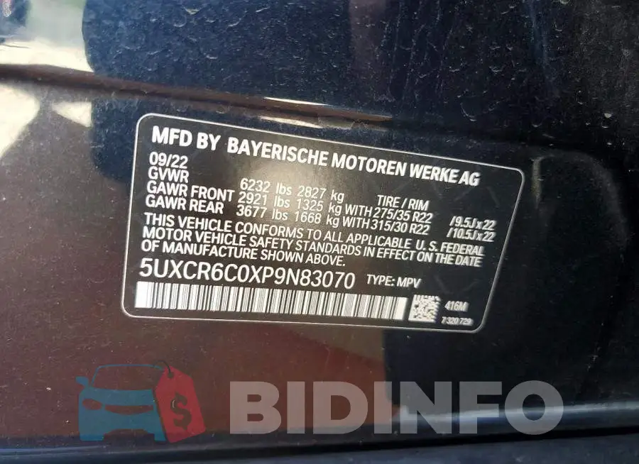 5UXCR6C0XP9N83070 Photo# 13