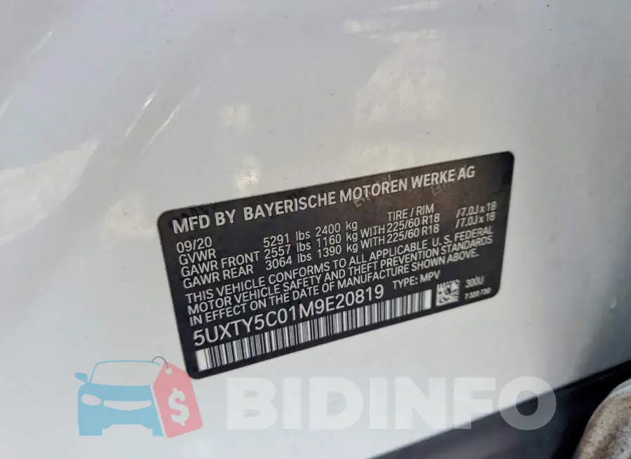 5UXTY5C01M9E20819 Photo# 13
