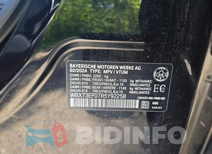 WBX73EF07R5Y92258 Photo# 13