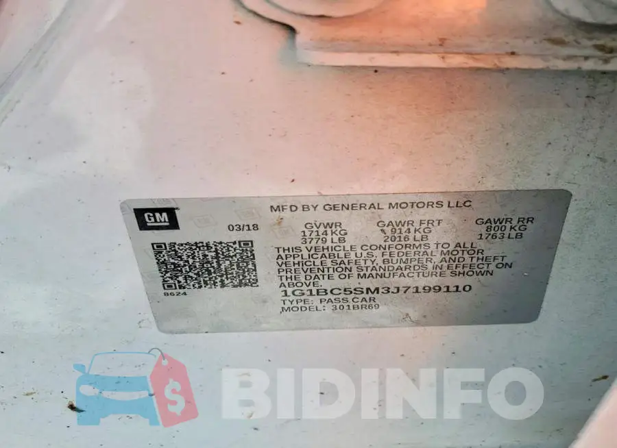1G1BC5SM3J7199110 Photo# 13