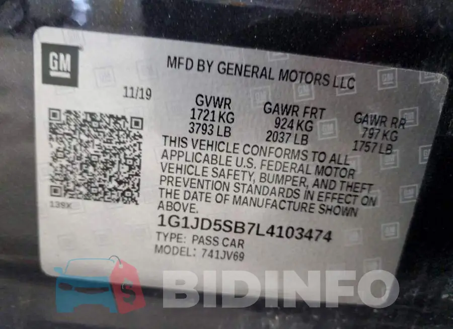 1G1JD5SB7L4103474 Photo# 12