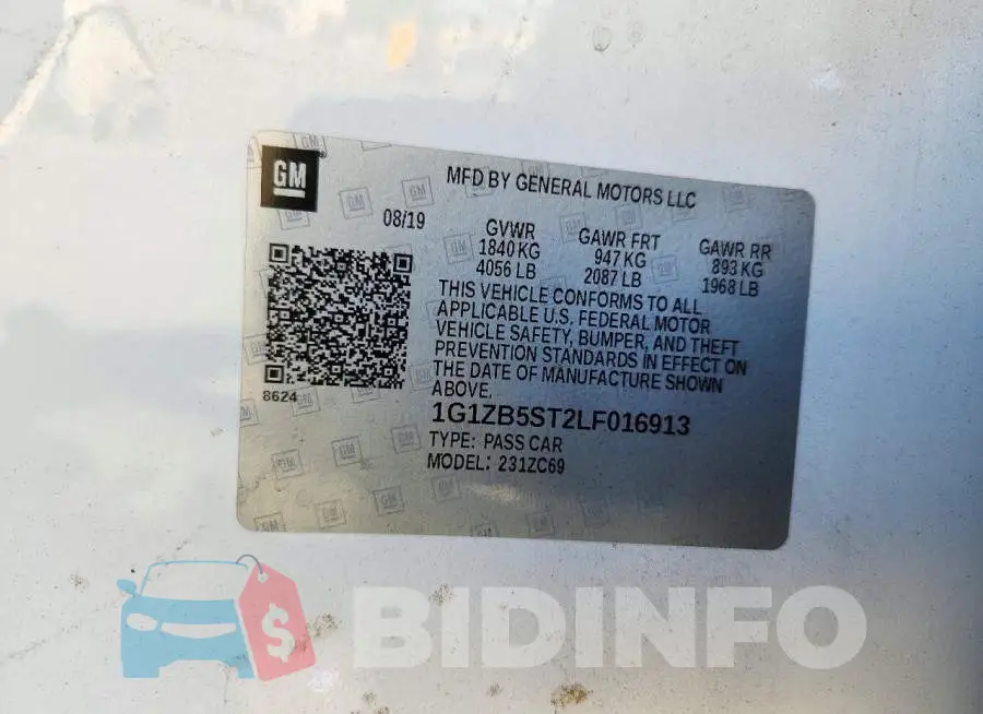 1G1ZB5ST2LF016913 Photo# 12