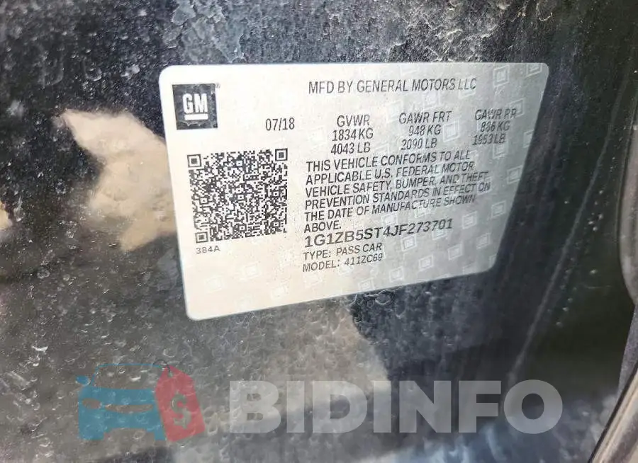 1G1ZB5ST4JF273701 Photo# 12